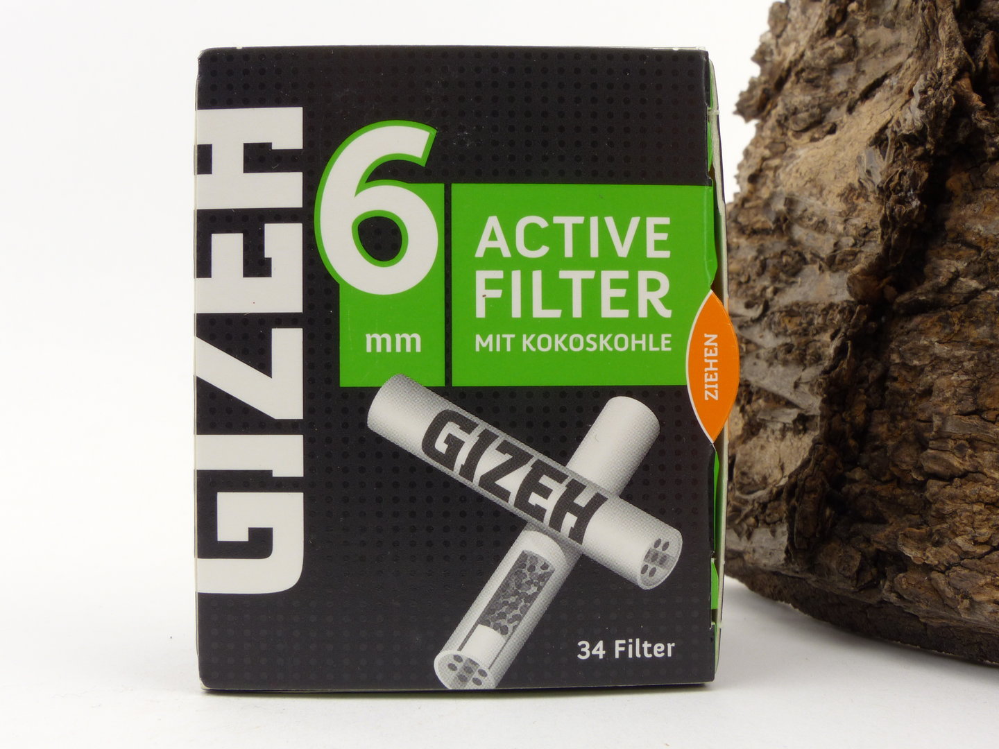 GIZEH Aktivkohlefilter 6mm 34 Stück - Pfeifen Shop Online